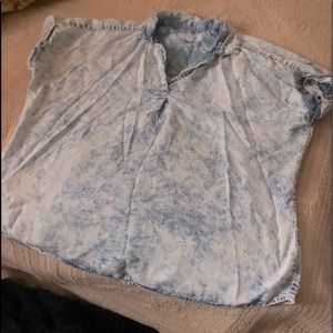 Thread and Supply acid wash cap sleeve blouse xl